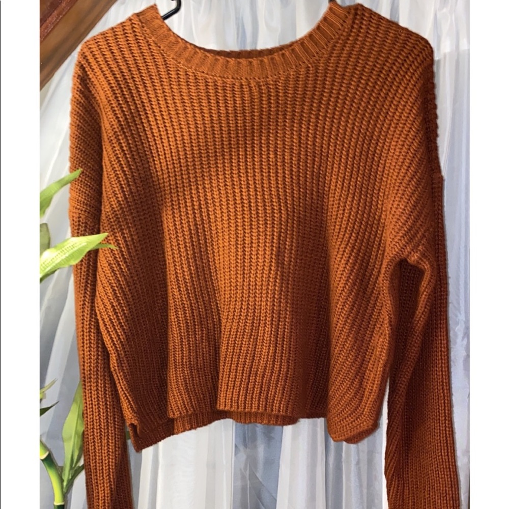 Burnt Orange cropped sweater